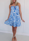 Mary Ann Dress - Blue/White