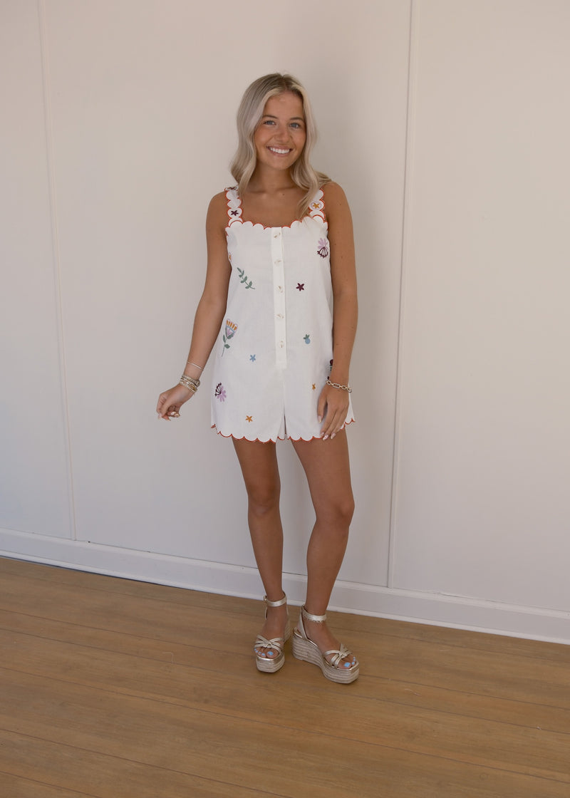 Flora Embroidered Romper