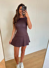 Polka Dot Active Dress - Brown