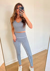 Gingham Print Active Set - Black/White