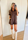 Maple Plaid Romper