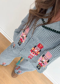 Nutcracker Embroidered Pajamas