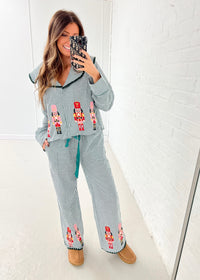 Nutcracker Embroidered Pajamas