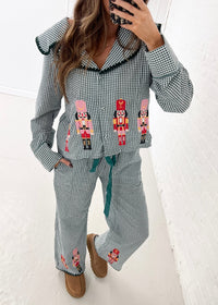 Nutcracker Embroidered Pajamas