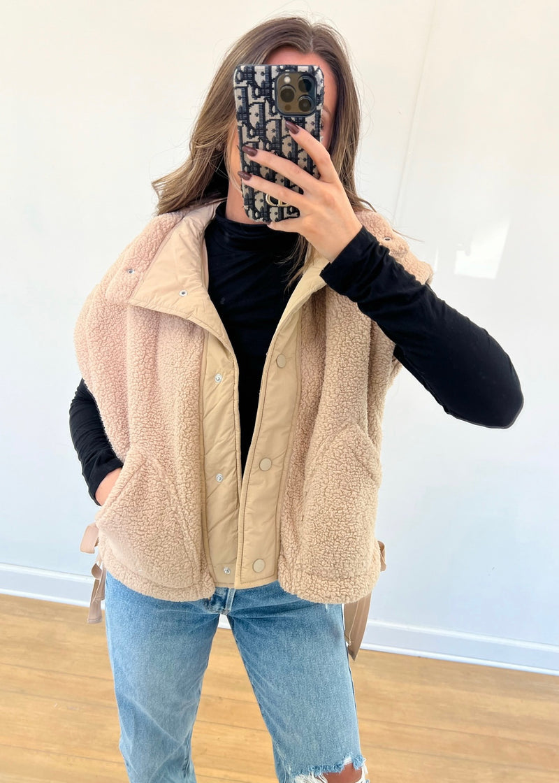 Darcy Teddy Vest - Tan