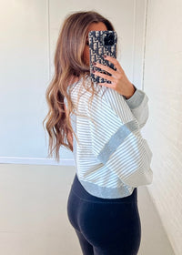 Grey Striped Pullover