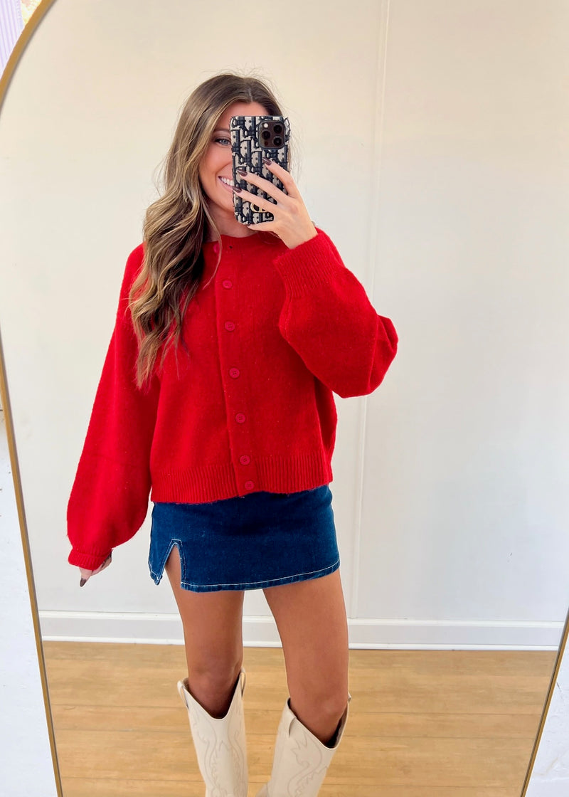 Ruby Red Cardigan