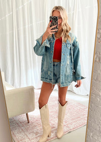Marnie Distressed Denim Jacket