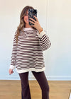 Brown & Cream Striped Pullover