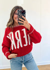 'Merry' Knit Sweater - Red