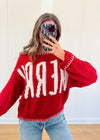'Merry' Knit Sweater - Red
