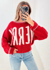 'Merry' Knit Sweater - Red
