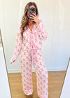 Teddy Bear Bow Pajamas - Pink