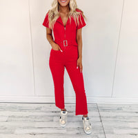 Sarah Jumpsuit - Red
