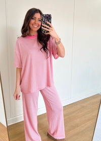 Bubblegum Striped Lounge Pants
