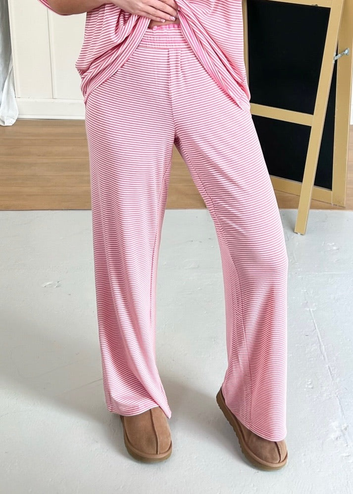 Bubblegum Striped Lounge Pants