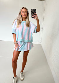 Cotton Candy Striped Skirt Set