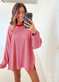 Comfy Striped Shorts - Red