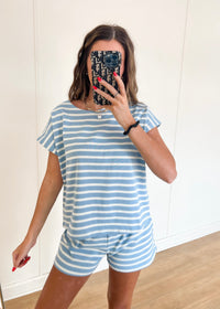 Caroline Striped Set - Blue