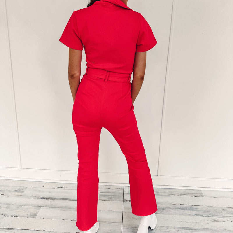 Sarah Jumpsuit - Red