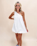 Off Shoulder Bubble Dress - White