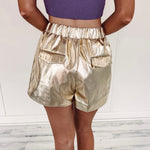 Stella Shorts - Gold Metallic