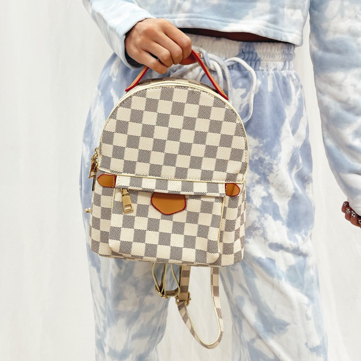 Checkered backpack – Too Chic Boutique