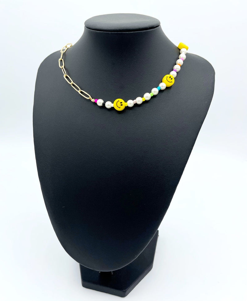 Beaded Smiley Face Necklace