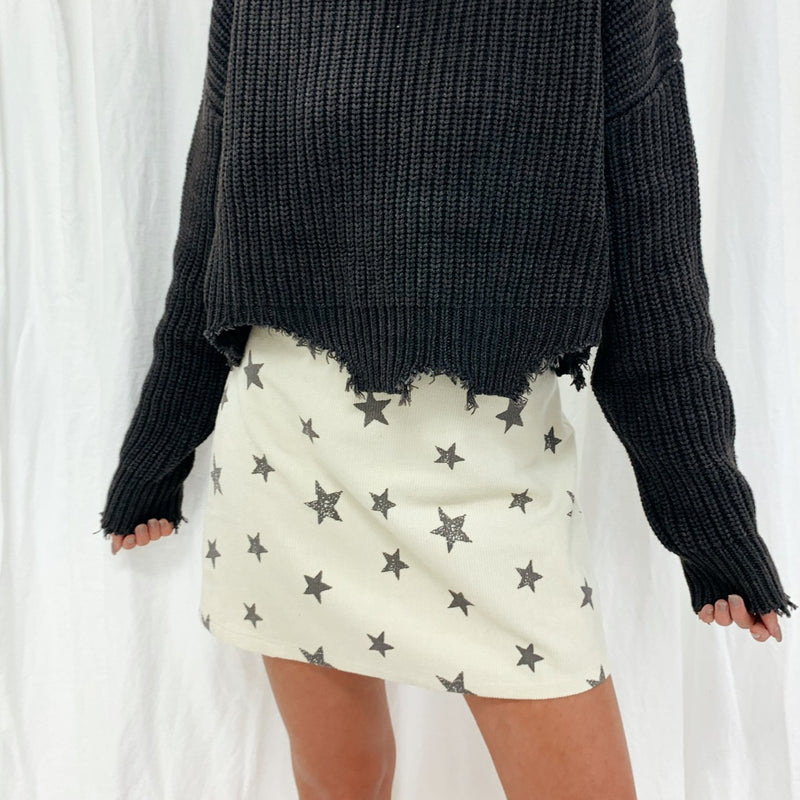 Cord Star Mini Skirt