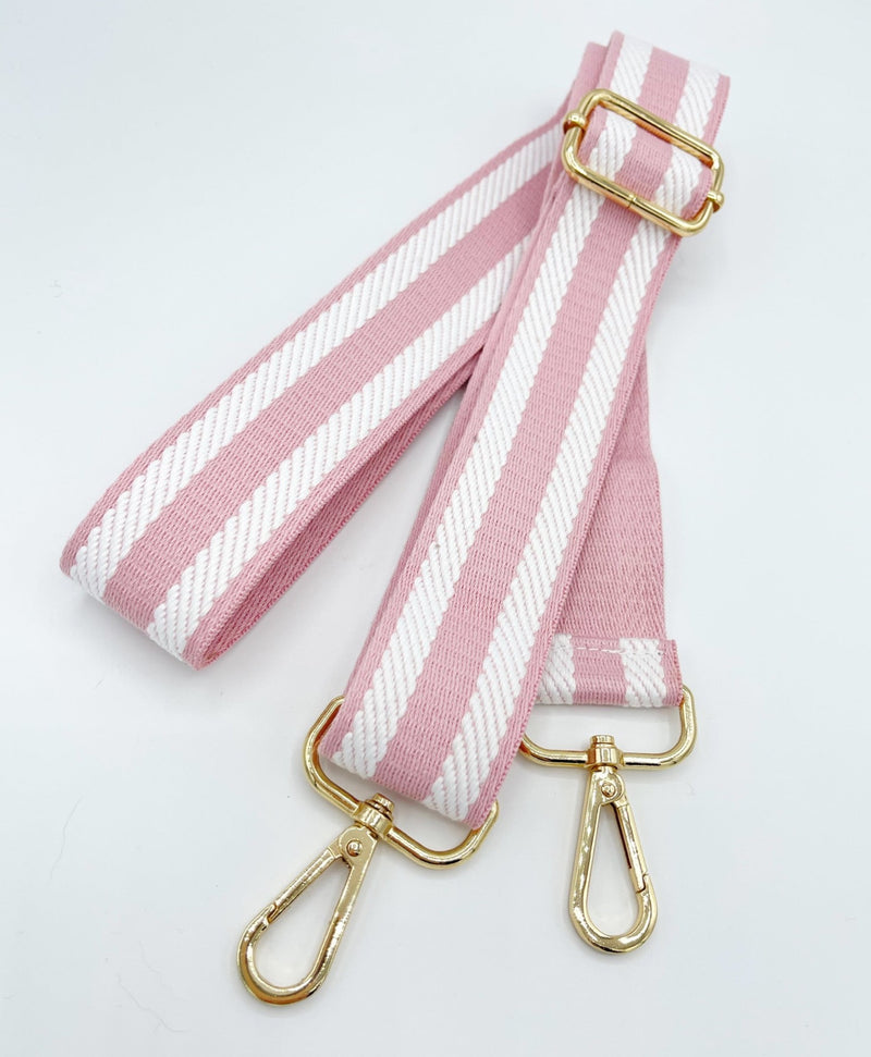 Pink Striped Guitar Crossbody Strap