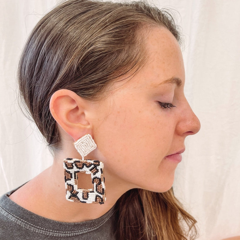 Cheetah Statement Earrings