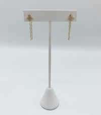 The Ari Starburst Drop Chain Earring