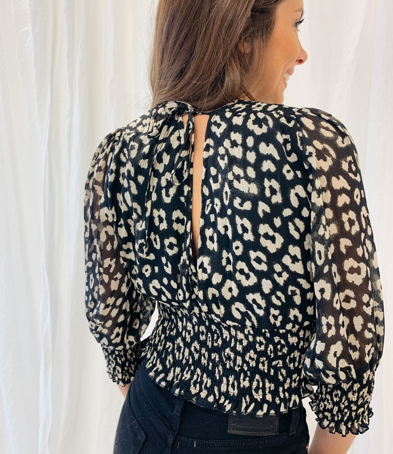 Stacey Leopard Top