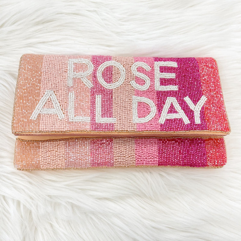 Rose All Day Beaded Crossbody + Clutch