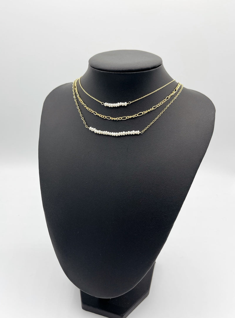 Three Piece Pearl Necklace Set