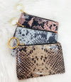 Snakeskin Printed Leather Pouch