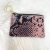 Snakeskin Printed Leather Pouch