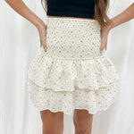 Smocked Floral Skirt