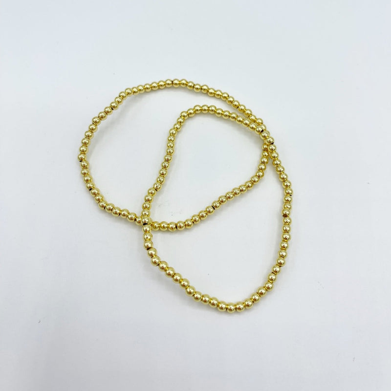 Stainless Steel Ball Bead Bracelets- Gold