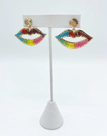 Rainbow Lip Earrings