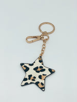 Animal Print Star Keychain