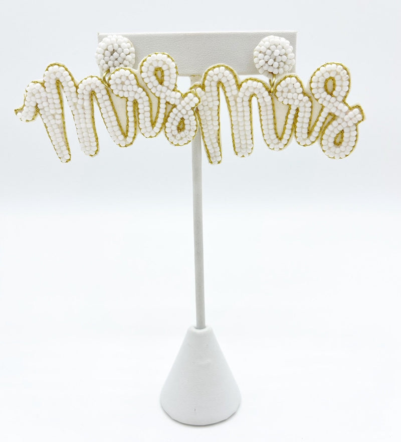 Cursive Mrs. Earrings