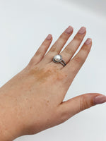 The Sterling Silver Pearl Cable Ring