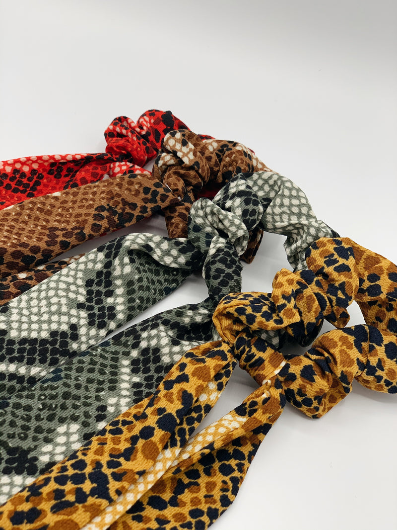 Thin Snakeskin Hair Scarf