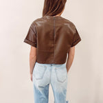 Katherine Faux Leather Top