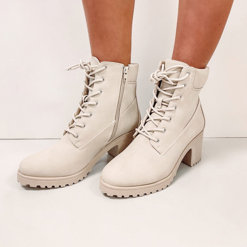 Stone Lace Up Boots
