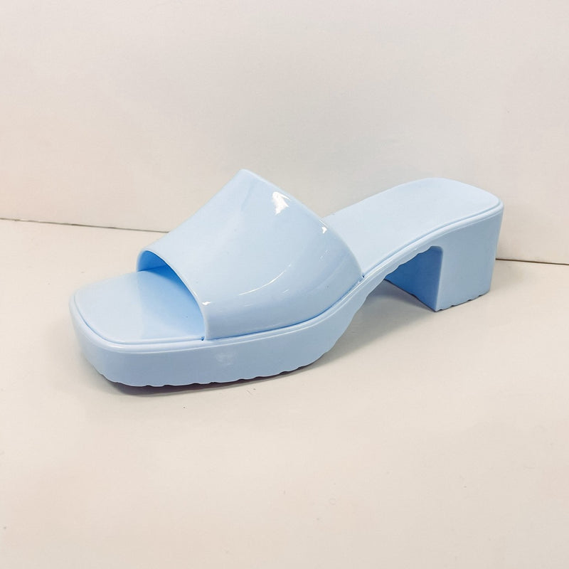 Polly Slide Heel - Blue