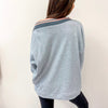 Heather Grey Stripe Sweatshirt