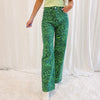 Green Printed Pants