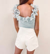 Sage Ruffle Bodysuit